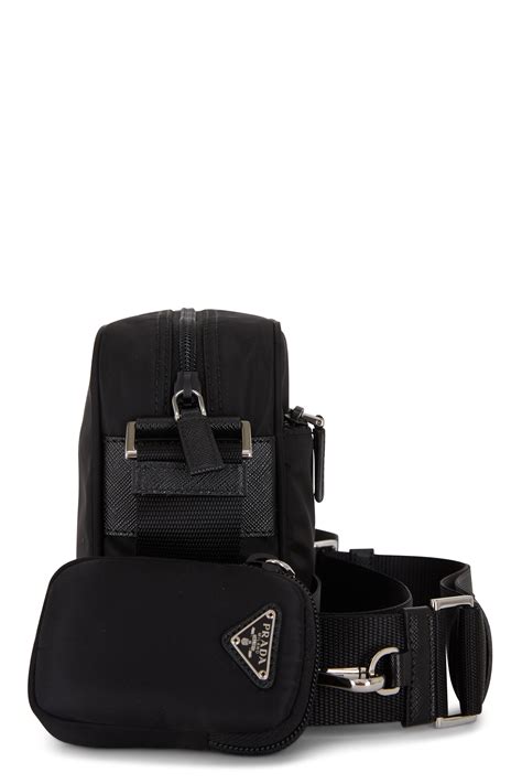 prada black nylon camera bag